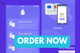create a business website or fintech app with nfc technology