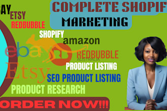 boost shopify sales, ebay, etsy store, shopify marketing, shopify promotion