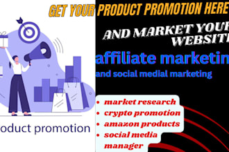 do product promotion, website and affiliate marketing, ugc and amazon influencer