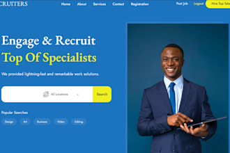 create recruitment website, job board website, staffing website