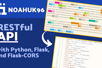 create, fix, update ai ml restful api, web app with python flask docker