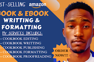 proofread and edit cookbook ebook writing  amazon kdp formatting book synopsis