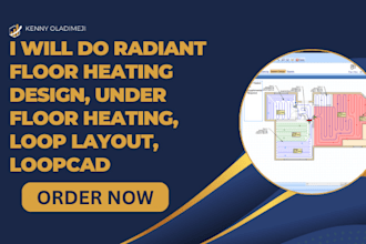 do radiant floor heating design, under floor heating, loop layout, loopcad