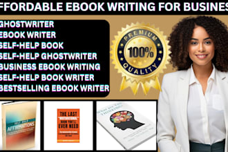 be your bestselling ebook writer for business fiction ghostwriter self help