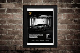 design car poster banner and flyer for car sales and websites
