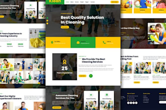 build cleaning service website, office cleaning, house cleaning website