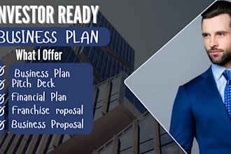 write an investors, sba business plan, franchise proposal, financial plan