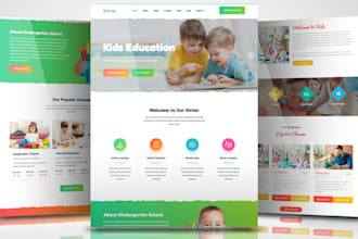 kindergarten website, preschool, childcare, daycare website