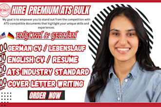 create top ats quality resume writing, german cv lebenslauf, cover letter