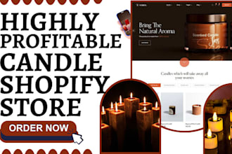 build candle shopify candle wax store candle website candle dropshipping website