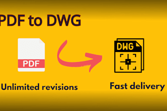 convert pdf, sketch, jpg into autocad, cad, dwg