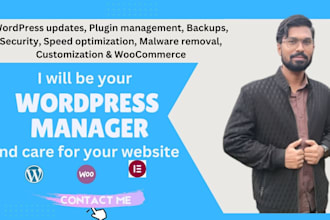 be your wordpress website manager and care for your website