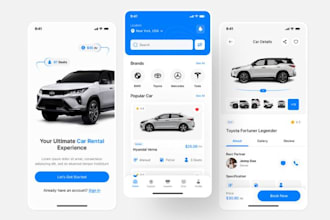 develop car rental app, car booking app, car auction app