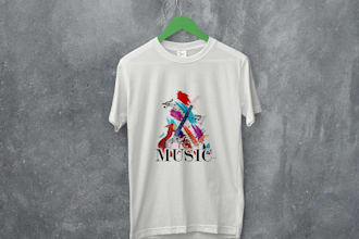 do a custom rock music t shirt design for merchandise brand