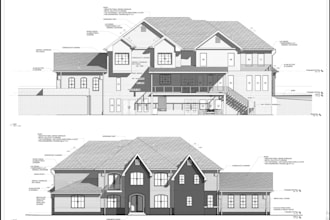draw and stamp blueprint for permit in the USA