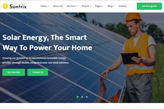 design a solar wordpress website, landing page, roofing website and solar leads