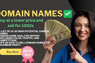 find profitable domain names to sell for 1000s passive income