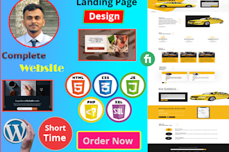 create wordpress responsive landing page, and complete website