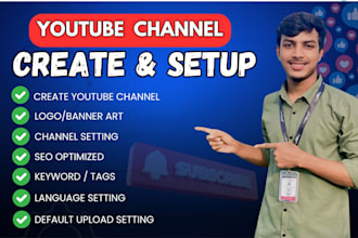 create and setup youtube channel with video SEO