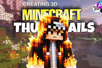 design high quality minecraft thumbnails for youtube