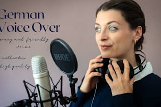 record a german voice over in a young and friendly voice