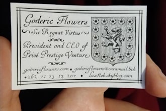 design an historical looking business card, logo or coat of arms