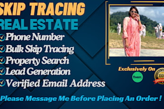 do real estate skip tracing, llc skip tracing and bulk skip tracing