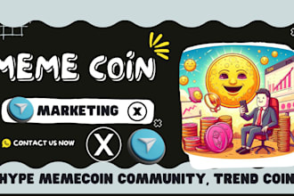 hype solana memecoin, promote meme coin community on telegram,twitter,trend coin