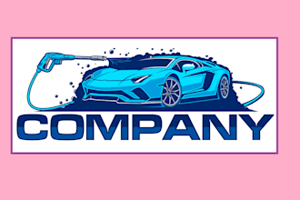 make wonderful car garage, wash logo  in one day