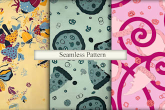 create unique seamless pattern, textile design