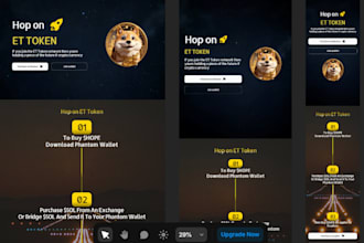 develop staking web3 dapp crypto website ico landing page presale token website