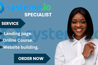 set up systeme io website systeme io online course systeme io landing page