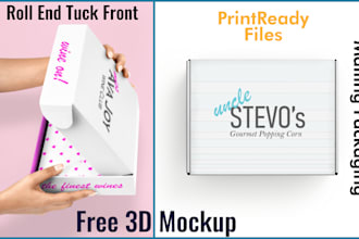 do mailer box packaging or label design with all files