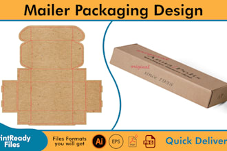 do subscription box design, mailer box with 3d mockup