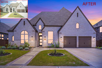convert your real estate images from day to dusk or twilight