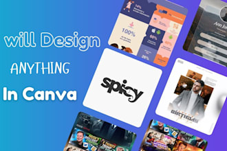 be expert in canva pro design website infographics youtube thumbnails ebook logo