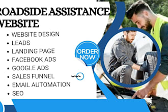 design roadside assistance website car towing car detailing auto repair website