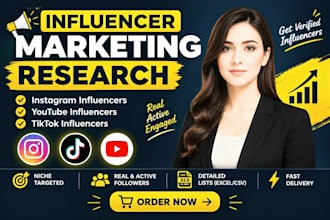 find best instagram, tiktok, and youtube influencer list, influencer research