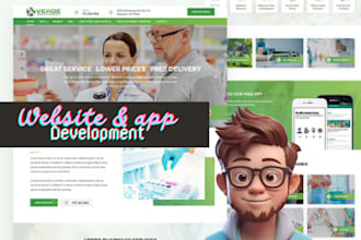 create telemedicine app, pharmacy website, telemedicine website