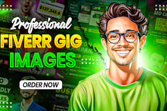 design eye catchy fiverr gig cover, gig image, gig cover