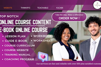 create guidebook, course content, lesson plan, training manual, coaching program