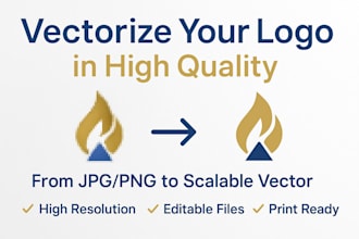 vectorize your logo into high quality and scalable format