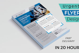 do urgent corporate flyer, travel, tax flyer design creation