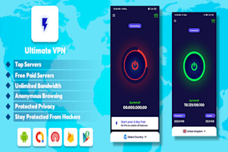 build vpn app with admin panel for android and ios