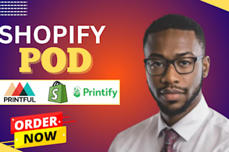 print on demand store printful printify shopify redesign shopify design SEO