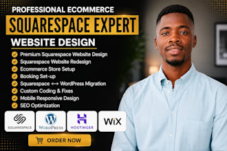 redesign squarespace website, design ecommerce squarespace SEO