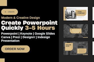 create a professional powerpoint presentation or powerpoint template design