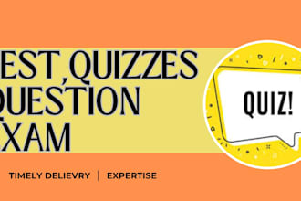 create exam, test quizzes, questions, lessons