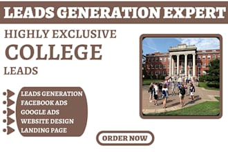 generate college leads school university lead faculty target leads website ads