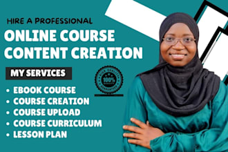 develop course content ghostwrite ebook course curriculum course upload